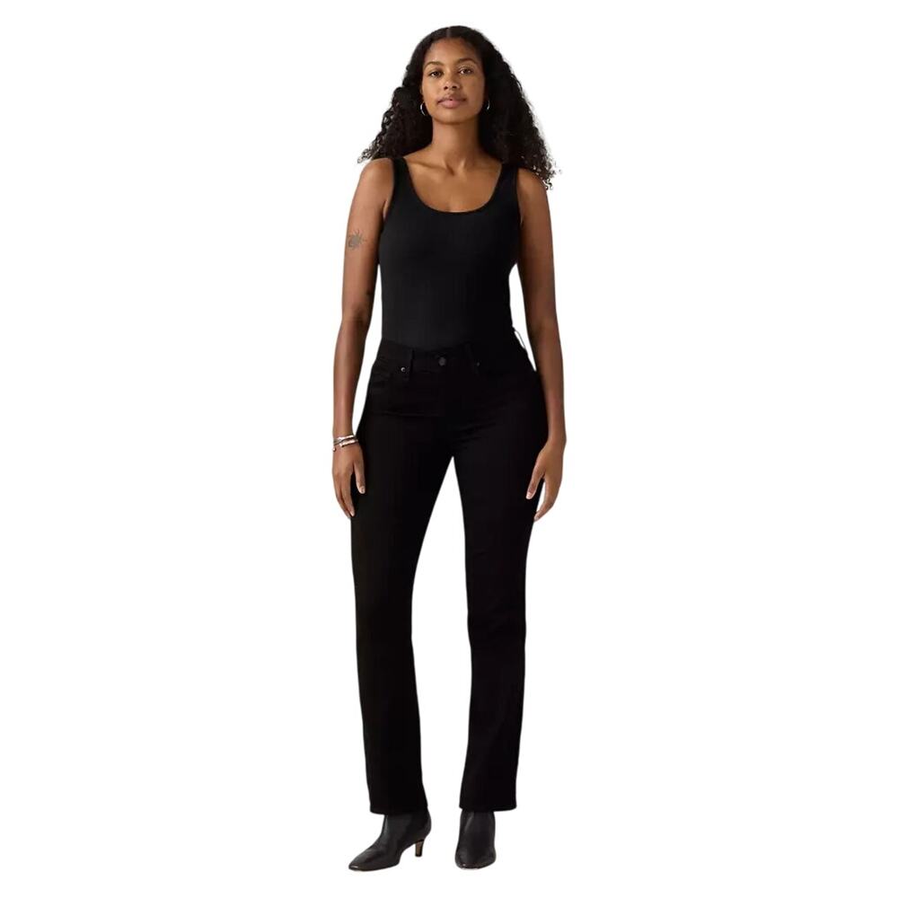 314 Shaping Straight Jeans sz 31 levis black stretch comfort high rise career